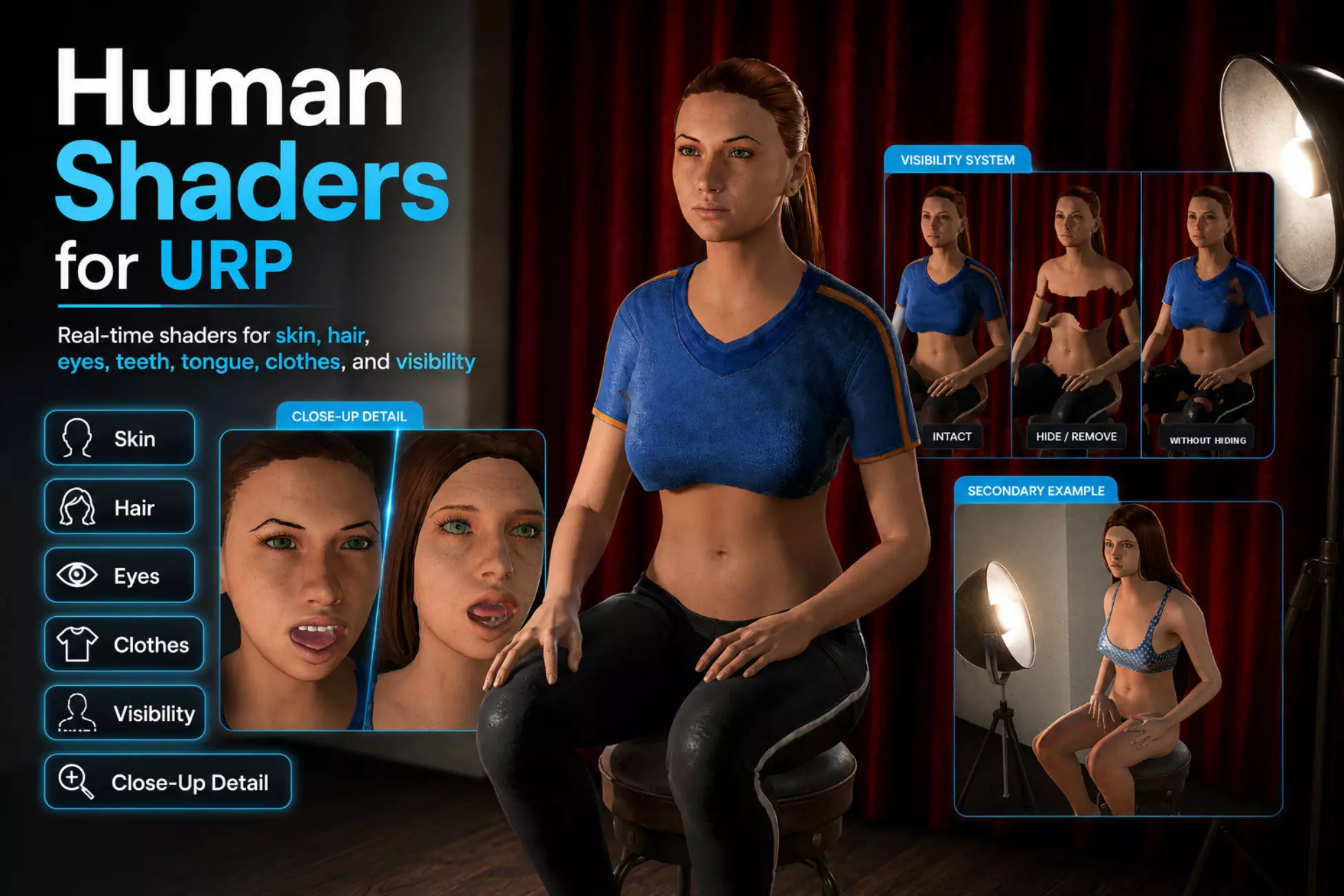 Human Shaders product overview and character showcase