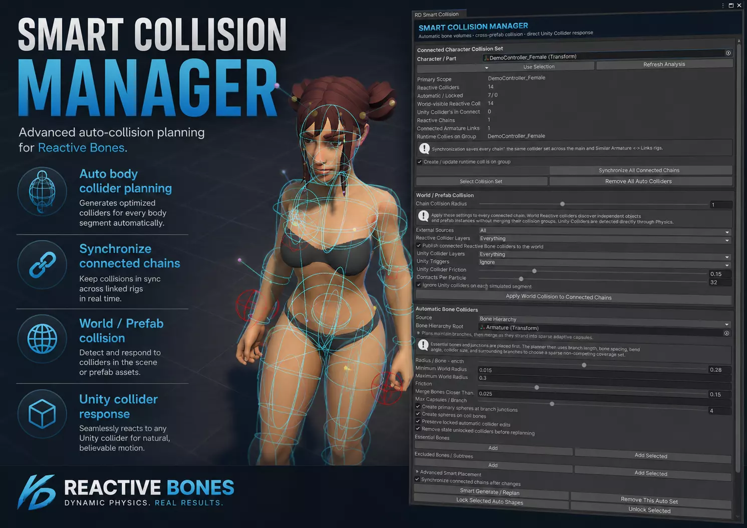 Central collision authoring and collider planning