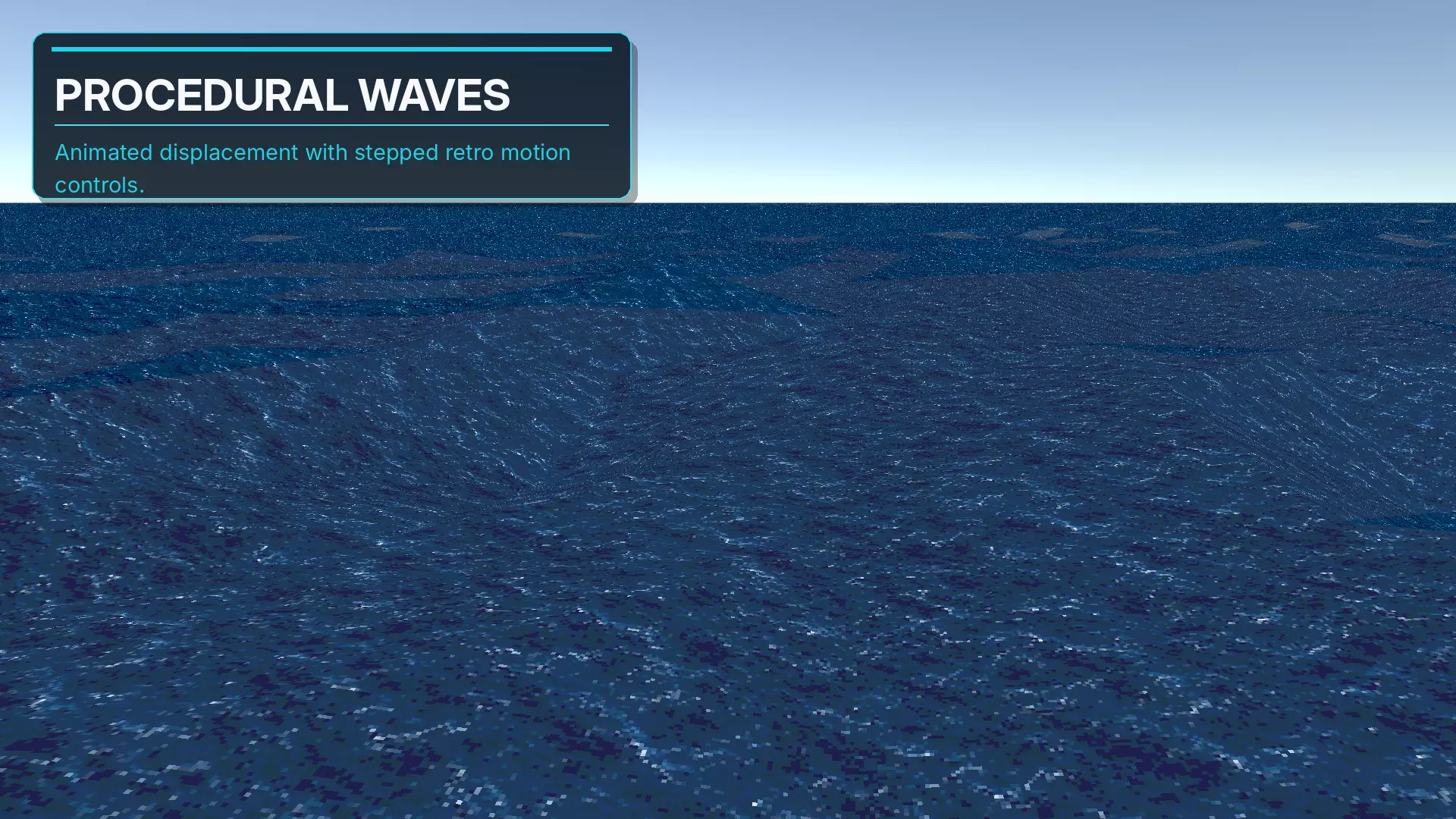 Animated stepped procedural ocean waves